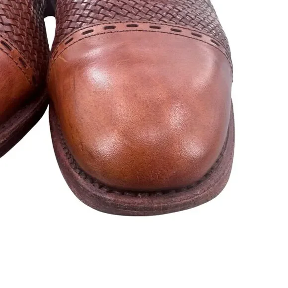 Allen Edmonds New Orleans Brown Braided Weave Cap Toe Leather Shoes - 10.5 B Allen Edmonds New Orleans Brown Braided Weave Cap Toe  main image 4